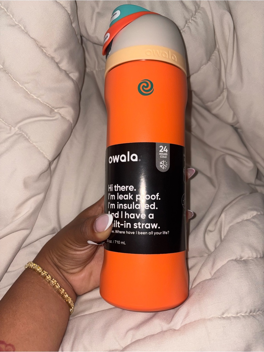 Owala Insulated Straw Bottle - Vibrant Orange
